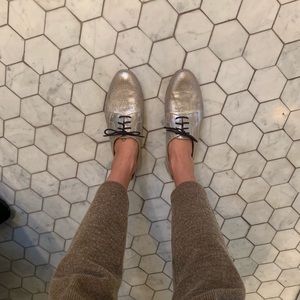 Rachel Comey Novak rare silver Oxford flats 6/6.5